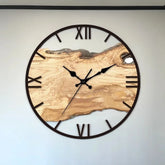 Wood Grain Acrylic Silent Wall Clock